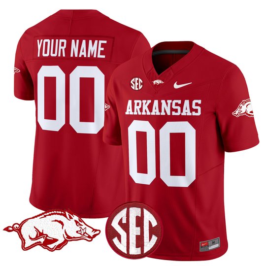 Arkansas Razorbacks 2026 Vapor Limited Custom Jersey - All Stitched