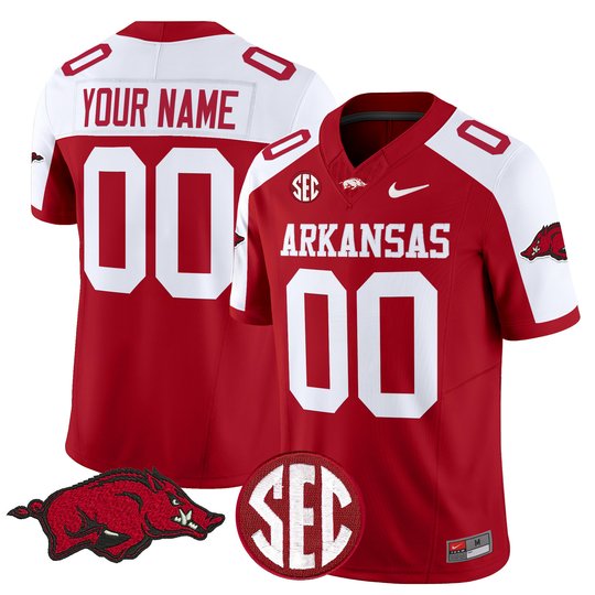 Arkansas Razorbacks 2026 Vapor Limited Custom Jersey - All Stitched
