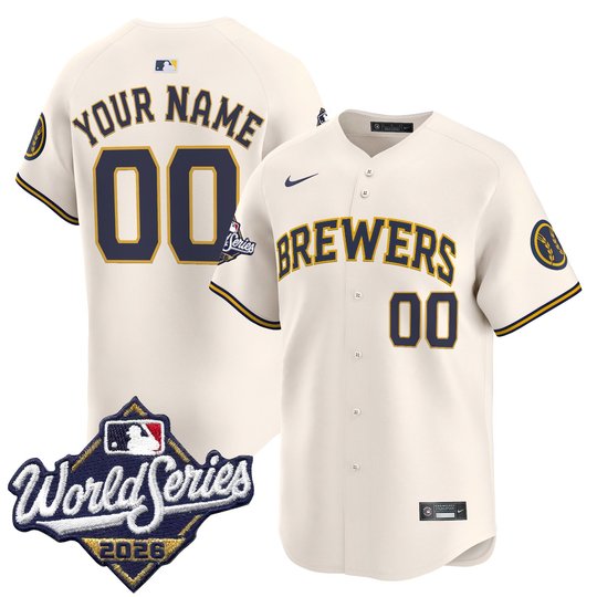 Milwaukee Brewers 2026 World Series Vapor Premier Limited Custom Jersey - All Stitched