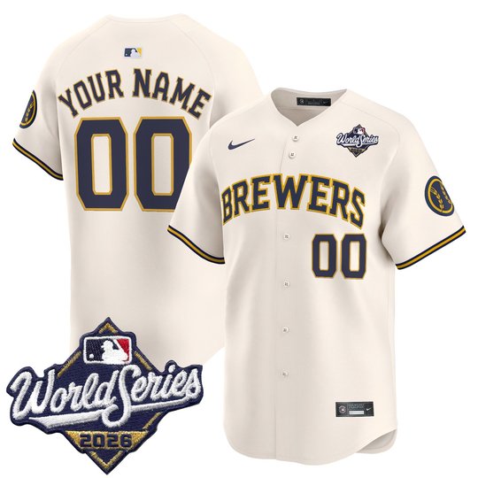 Milwaukee Brewers 2026 World Series Vapor Premier Limited Custom Jersey V2 - All Stitched