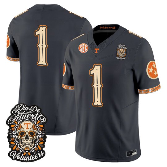 Men's Tennessee Volunteers Día de los Muertos Vapor Limited Jersey - All Stitched