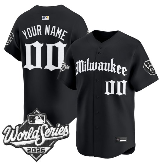 Milwaukee Brewers 2026 World Series Vapor Premier Limited Custom Jersey - Gothic Edition - All Stitched