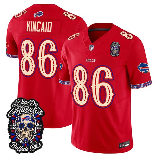 Men's Buffalo Bills Día de los Muertos Vapor Limited Jersey - All Stitched