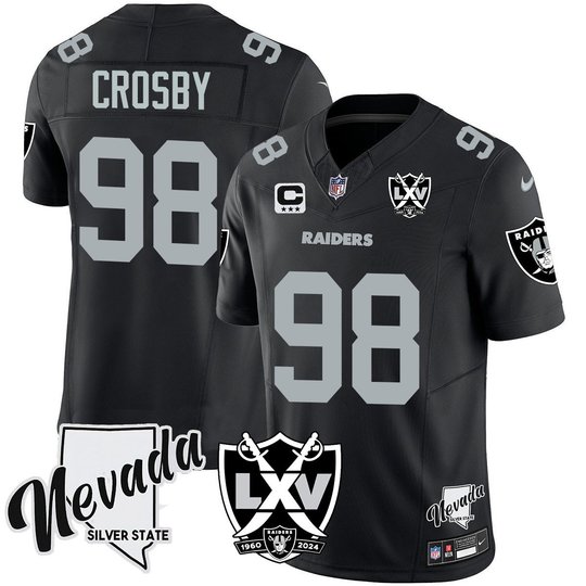 Men's Raiders 2024 Vapor Limited Jersey - 65th Anniversary - All Stitched