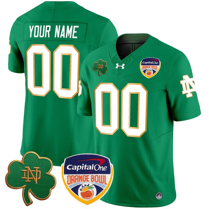 Notre Dame Fighting Irish 2024 Orange Bowl Patch Vapor Limited Custom Jersey - All Stitched