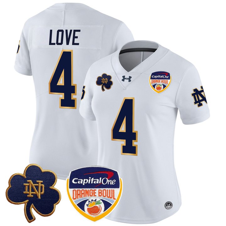 Women's Notre Dame Fighting Irish 2024 Orange Bowl Patch Vapor Limited Jersey - All Stitched