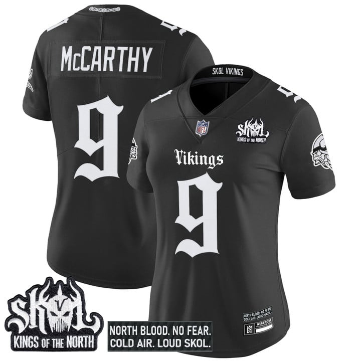 Women's Minnesota Vikings 'Gothic Norseblood Edition' Vapor Limited Jersey - All Stitched