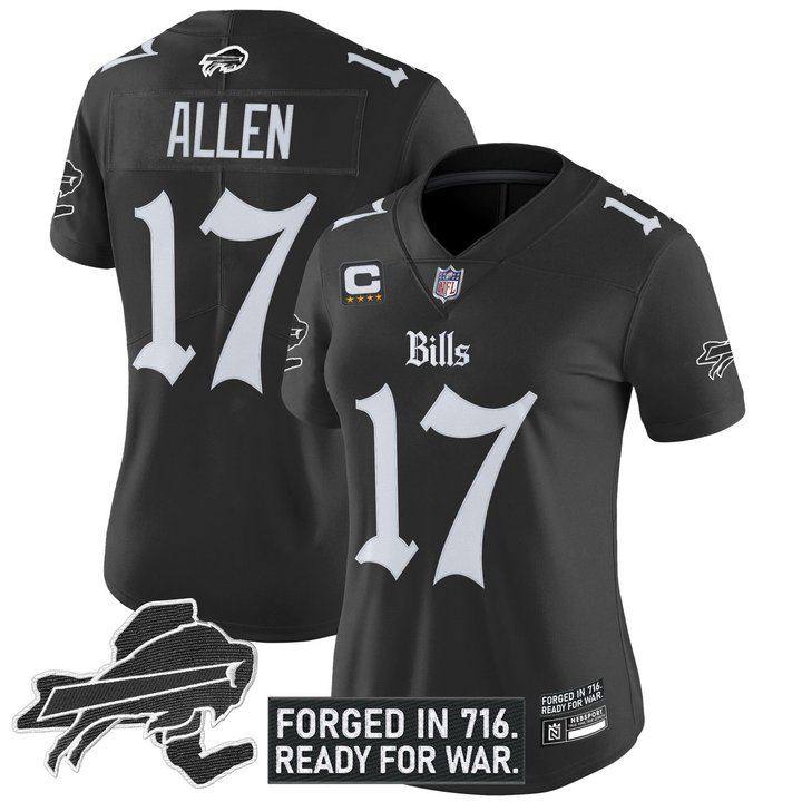 Women's Buffalo Bills 'Gothic Cold Front Edition' Vapor Limited Jersey - All Stitched