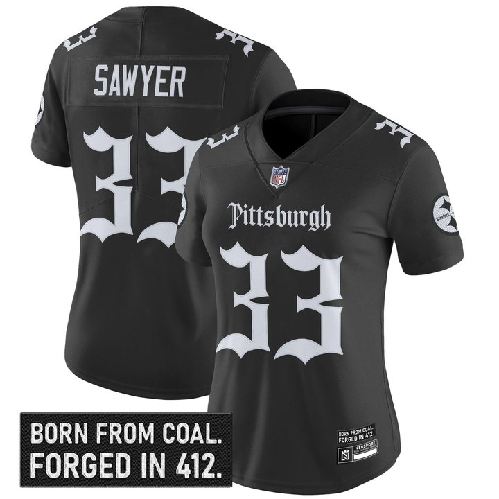 Women's Pittsburgh Steelers 'Gothic Steel City Edition' Vapor Limited Jersey - All Stitched