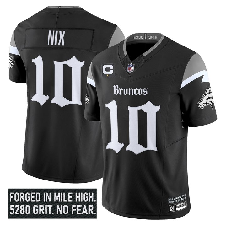 Men's Denver Broncos 'Gothic Mile High Shadows Edition' Vapor Limited Jersey - All Stitched
