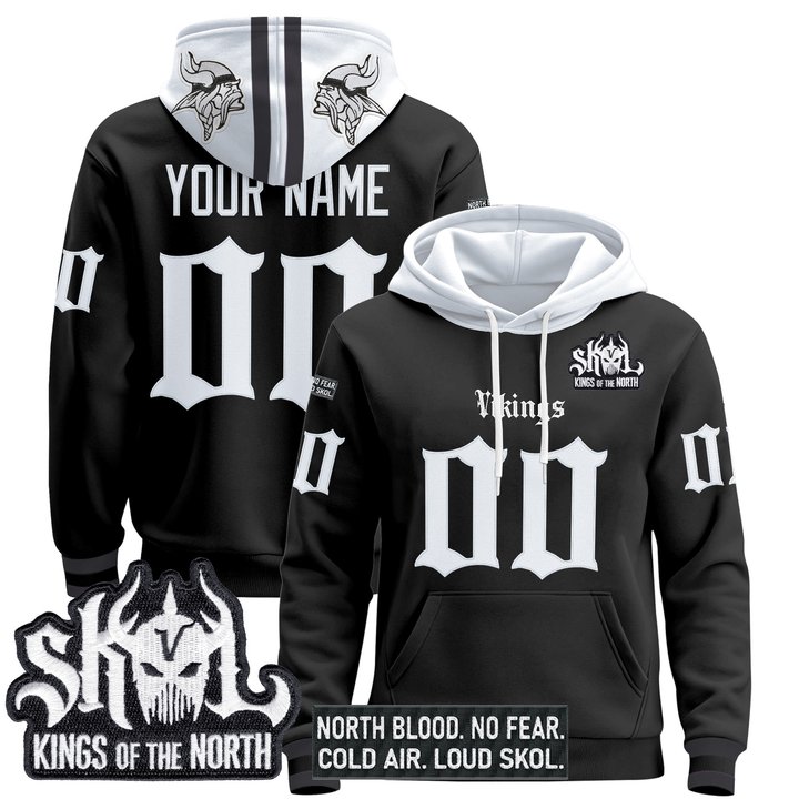 Minnesota Vikings 'Gothic Norseblood Edition' Custom Pullover Hoodie - All Stitched