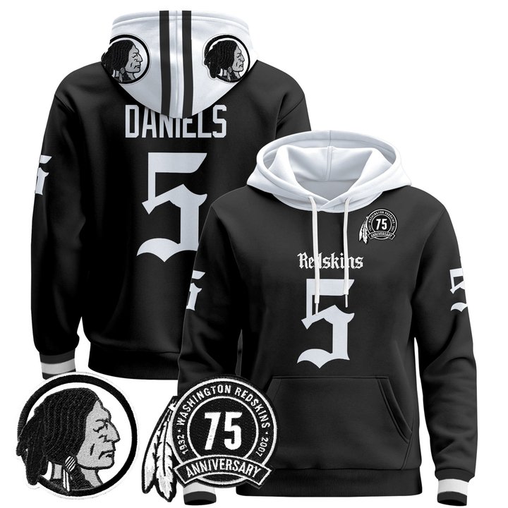Men's Washington Redskins 'Gothic Capital Edition' Pullover Hoodie - All Stitched