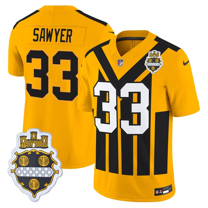 Pittsburgh Steelers 1933 Patch Throwback Vapor Limited Jersey - All Stitched