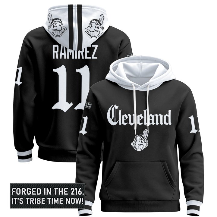 Men's Cleveland Indians 'Gothic Iron Edition' Premium Pullover Hoodie - All Stitched