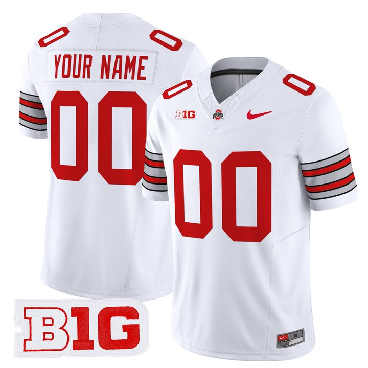 Ohio State Buckeyes 'Heritage Stripe' 2025/26 Vapor Limited Custom Jersey - All Stitched