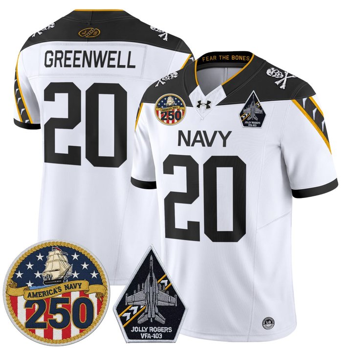 Navy Midshipmen "United States 250th Anniversary Patch" Vapor Limited Jersey - All Stitched