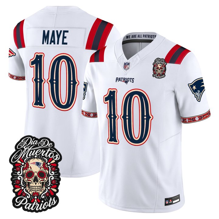 Men's New England Patriots Día de los Muertos Vapor Limited Jersey - All Stitched