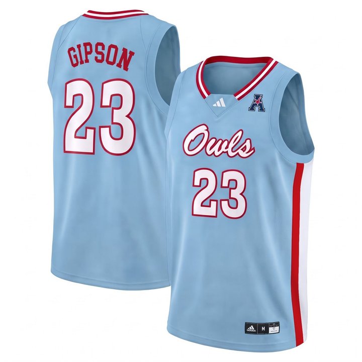Florida Atlantic Powder Blue Basketball Jersey-All Stitched