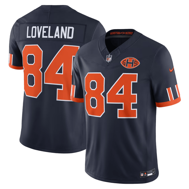 Colston Loveland Navy Chicago Bears Game Vapor Limited Jersey - All Stitched