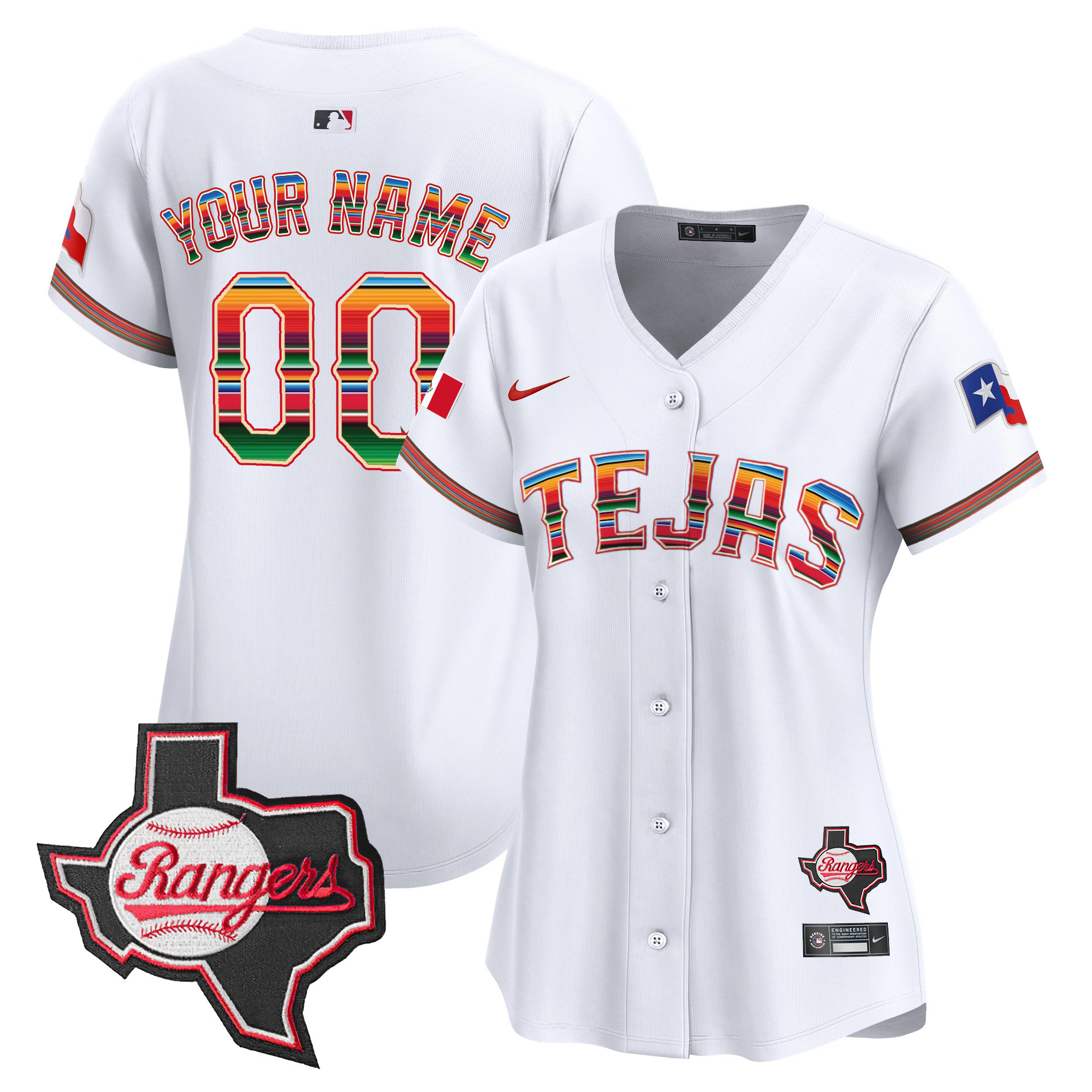 Texas Ranger Pach Texas Rangers Mexico Texas Patch Vapor Premier Limited Custom Jersey ...