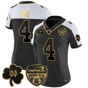 Women's Notre Dame Fighting Irish 2024 Orange Bowl Gold Patch Vapor Limited Jersey - All Stitched