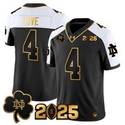 Men's Notre Dame Fighting Irish 2025 CFP Final Patch Gold Vapor Limited Jersey - All Stitched