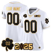 Notre Dame Fighting Irish 2025 CFP Final Patch Gold Vapor Limited Custom Jersey - All Stitched