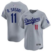 Roki Sasaki Los Angeles Dodgers Gray Jersey - All Stitched