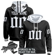 Buffalo Bills 'Gothic Cold Front Edition' Custom Pullover Hoodie - All Stitched