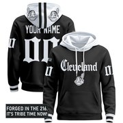 Cleveland Indians 'Gothic Iron Edition' Premium Custom Pullover Hoodie - All Stitched