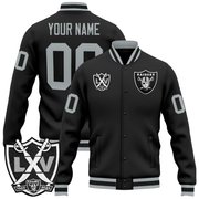 Las Vegas Raiders 65th Anniversary Patch Premium Custom Jacket - All Stitched