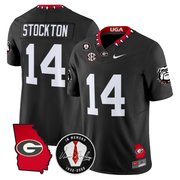 Men's Georgia Bulldogs Georgia Map & Vince Dooley Patch Vapor Limited Jersey - All Stitched