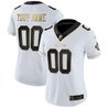 Women's New Orleans Saints Custom White Gold Jersey - All Stitched