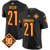 Men's Washington Commanders 90th Anniversary Patch Vapor Limited Jersey - All Stitched