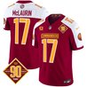 Men's Washington Commanders 90th Anniversary Patch Vapor Limited Jersey - All Stitched