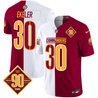 Men's Washington Commanders 90th Anniversary Patch Vapor Limited Jersey - All Stitched