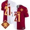 Men's Washington Commanders 90th Anniversary Patch Vapor Limited Jersey - All Stitched