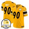 Men's Steelers 50th Anniversary Of Super Bowl IX Patch Vapor Limited Jersey - All Stitched