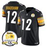 Men's Steelers 50th Anniversary Of Super Bowl IX Patch Vapor Limited Jersey - All Stitched