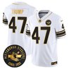 Men's Pittsburgh Steelers Throwback 1933 Patch Gold Vapor Limited Jersey - All Stitched