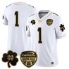 Men's Notre Dame Fighting Irish 2024 Orange Bowl Gold Patch Vapor Limited Jersey - All Stitched