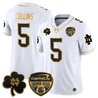 Men's Notre Dame Fighting Irish 2024 Orange Bowl Gold Patch Vapor Limited Jersey - All Stitched