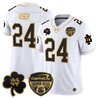 Men's Notre Dame Fighting Irish 2024 Orange Bowl Gold Patch Vapor Limited Jersey - All Stitched