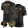 Men's Notre Dame Fighting Irish 2024 Orange Bowl Gold Patch Vapor Limited Jersey - All Stitched