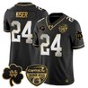 Men's Notre Dame Fighting Irish 2024 Orange Bowl Gold Patch Vapor Limited Jersey - All Stitched