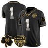 Men's Notre Dame Fighting Irish 2024 Orange Bowl Gold Patch Vapor Limited Jersey - All Stitched