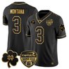 Men's Notre Dame Fighting Irish 2024 Orange Bowl Gold Patch Vapor Limited Jersey - All Stitched