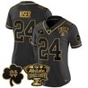 Women's Notre Dame Fighting Irish 2024 Sugar Bowl Gold Patch Vapor Limited Jersey V2 - All Stitched