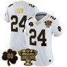 Women's Notre Dame Fighting Irish 2024 Sugar Bowl Gold Patch Vapor Limited Jersey V2 - All Stitched