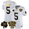 Women's Notre Dame Fighting Irish 2024 Sugar Bowl Gold Patch Vapor Limited Jersey V2 - All Stitched